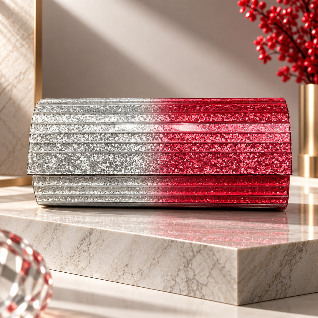 Glamouröser Glitter Twist Clutch
