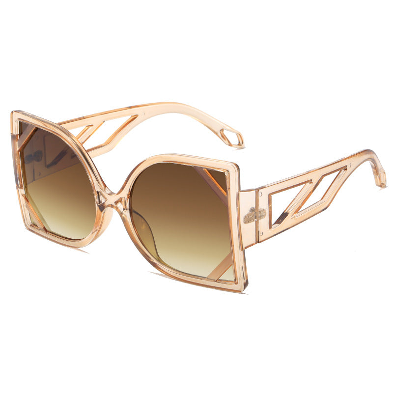 Damen geometrische Sonnenbrille mit exklusivem Design und UV-Schutz Karnz