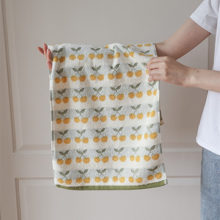 Weiches Jacquard-Gästetuch mit Kirschmuster Karnz