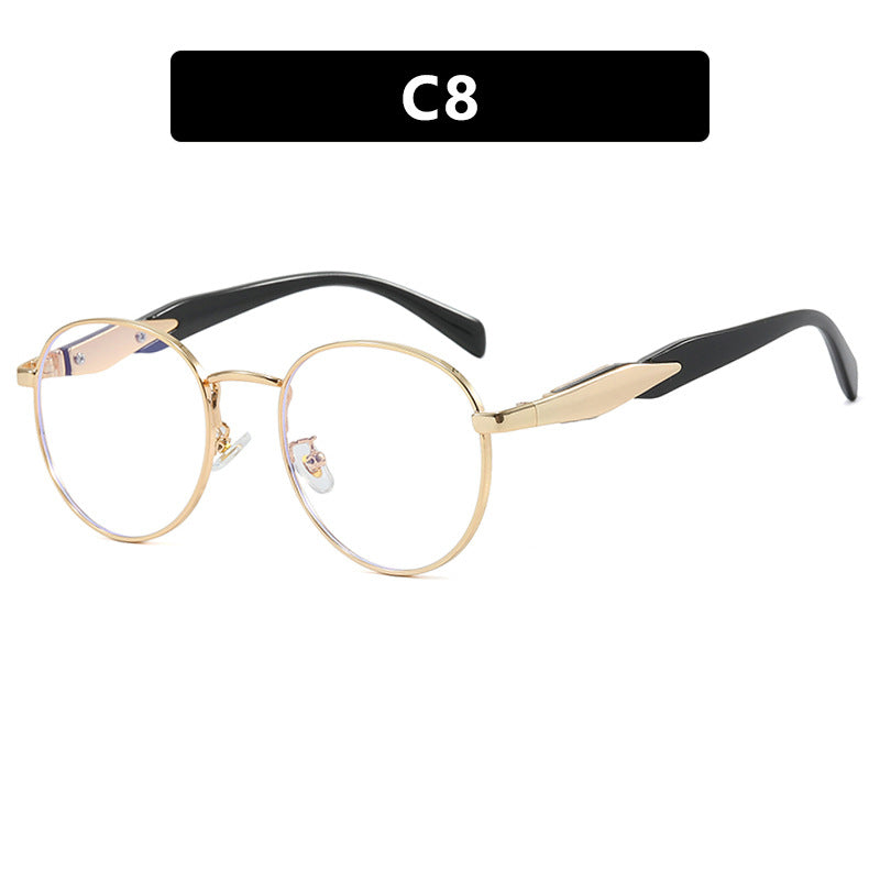 Damen runde Sonnenbrille mit elegantem, goldenen Rahmen und UV-Schutz Karnz