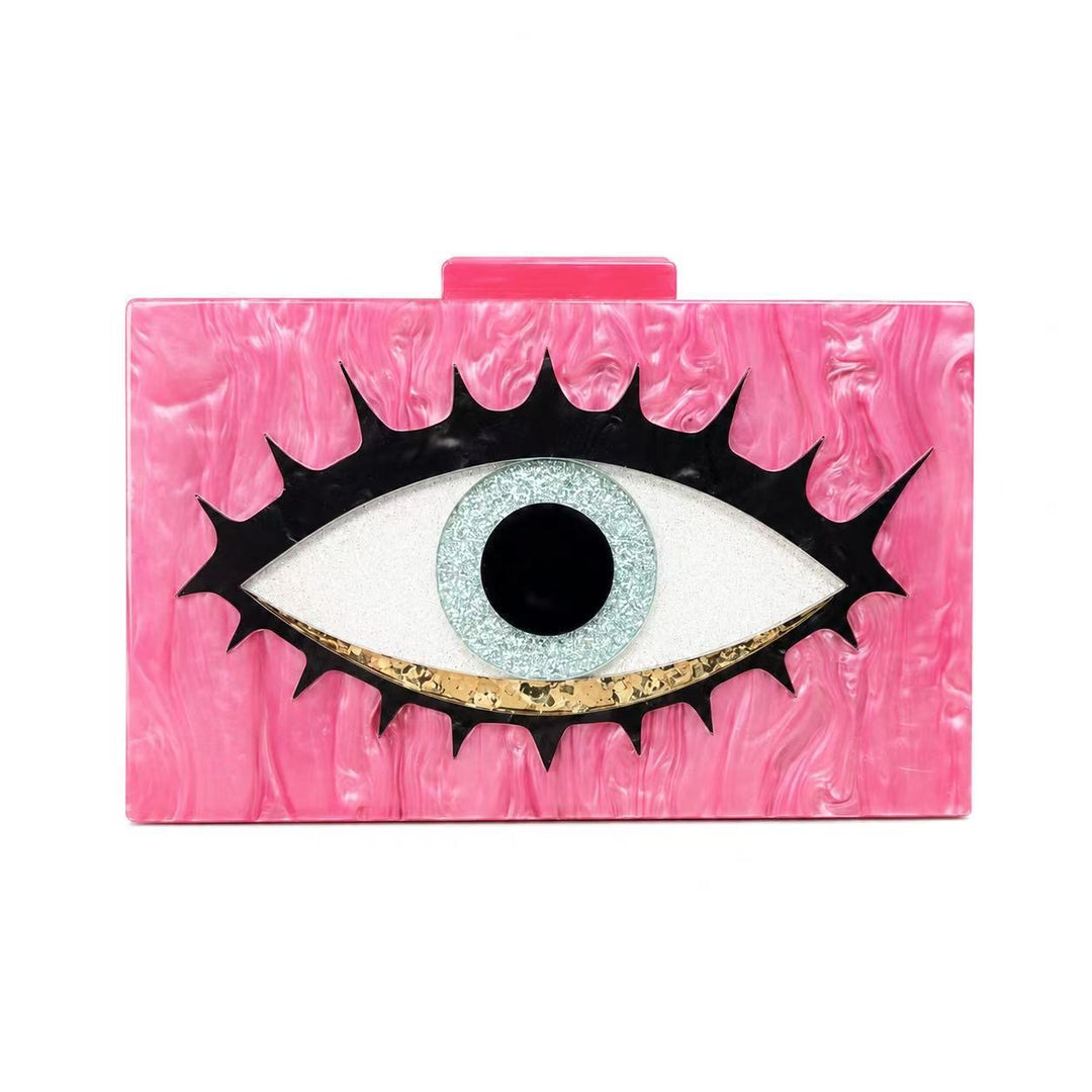 Künstlerisches Eye-Design Acryl Clutch