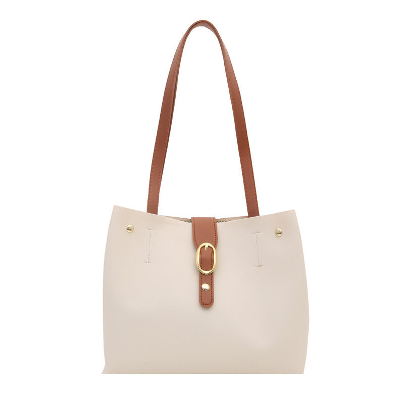 Strukturierte Leder-Shopper-Tasche Karnz