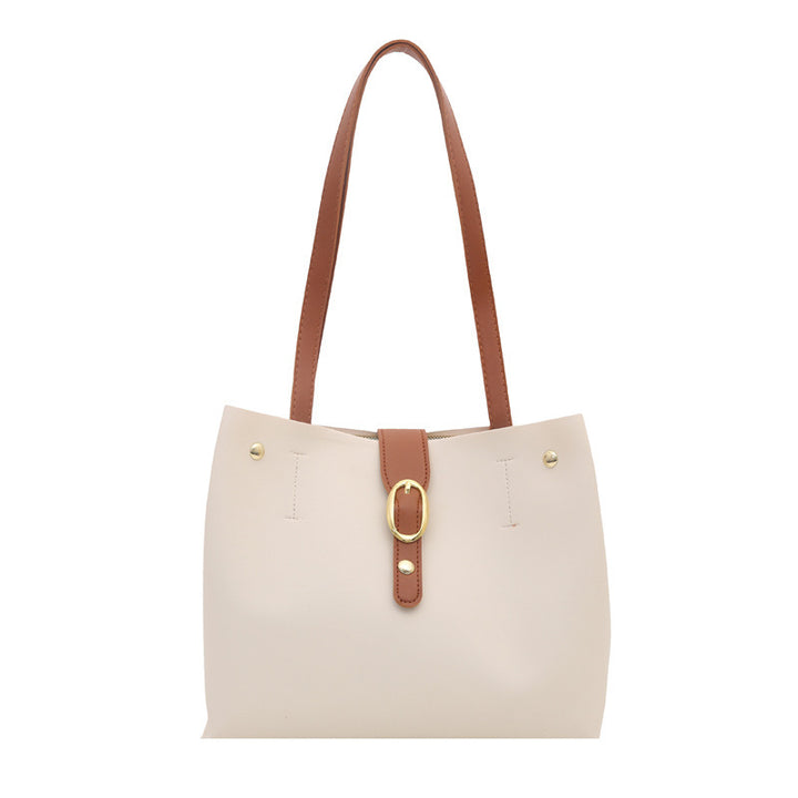 Strukturierte Leder-Shopper-Tasche Karnz