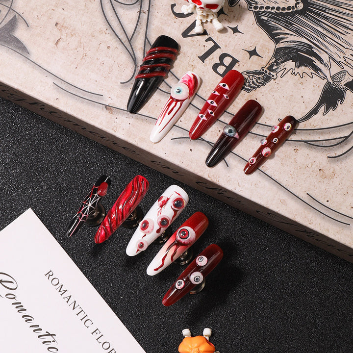 Kreatives Halloween-Themen Press-On-Nagelset Karnz