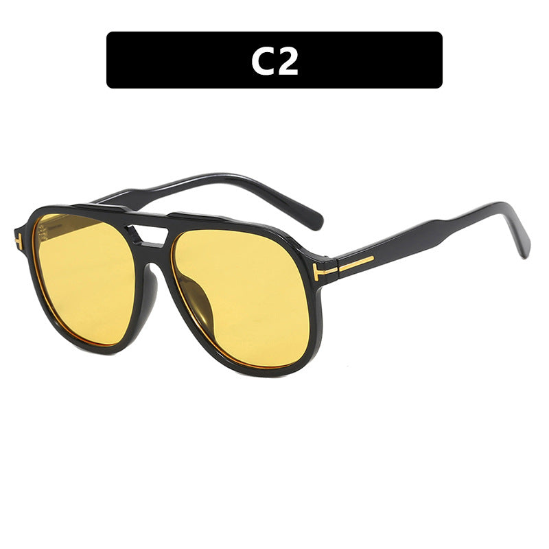Damen modische Sonnenbrille mit polygonalem Rahmen und schützenden Gläsern Karnz