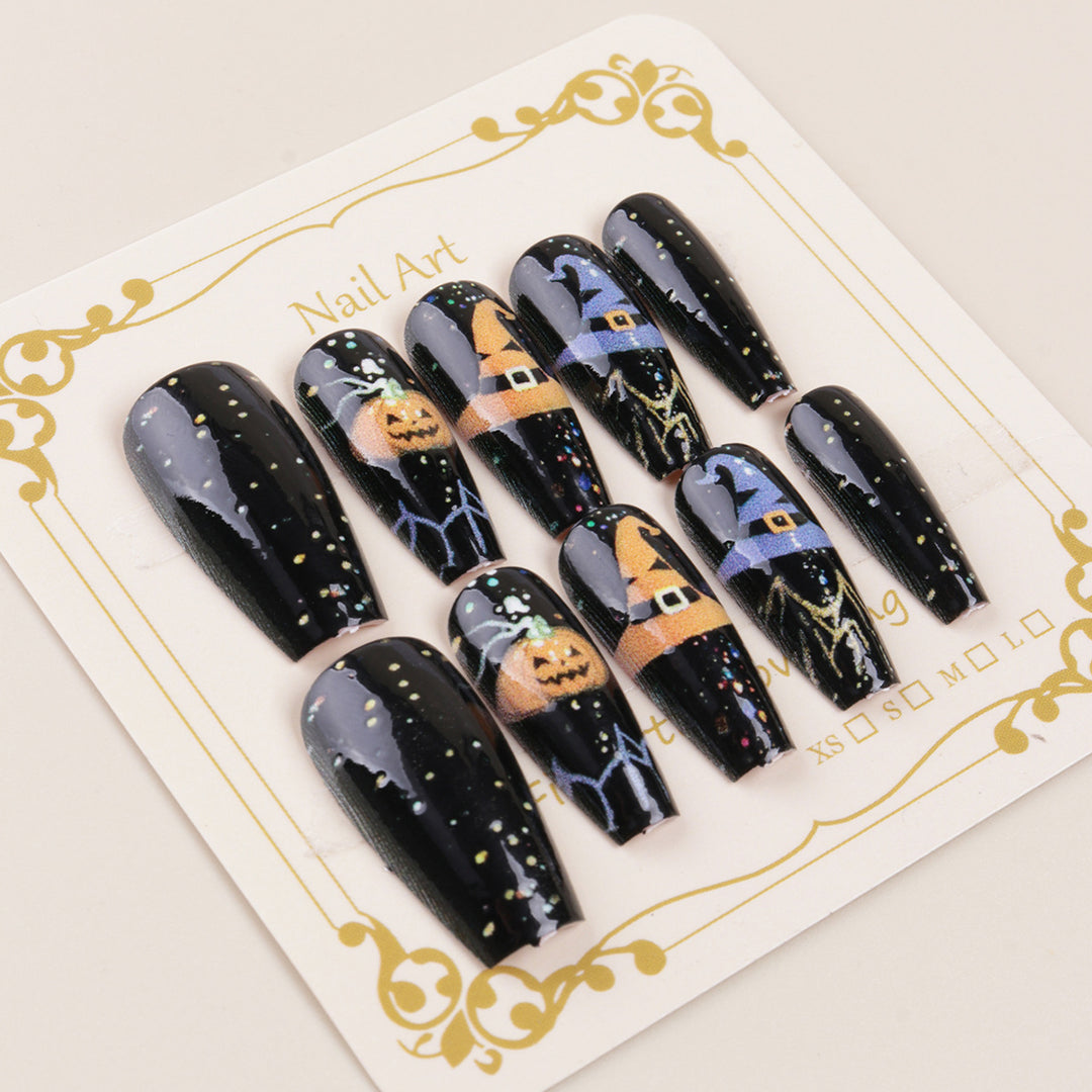 Halloween-Themen Press-On Nagelspitzen Karnz