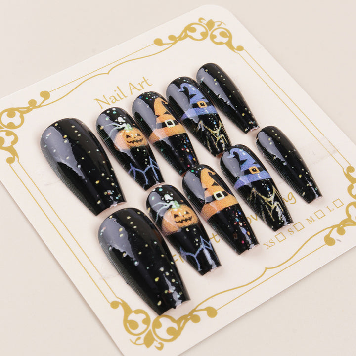 Halloween-Themen Press-On Nagelspitzen Karnz