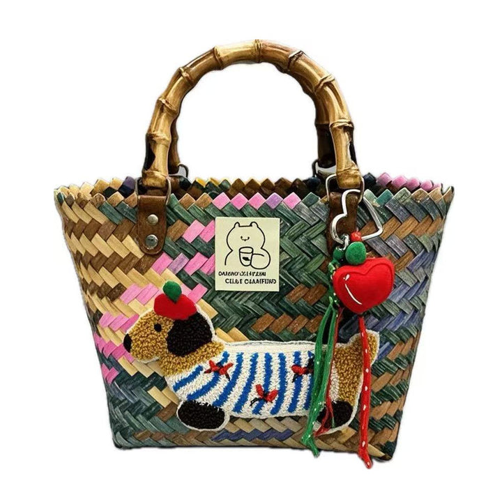 Verspielte Bast Handtasche Karnz