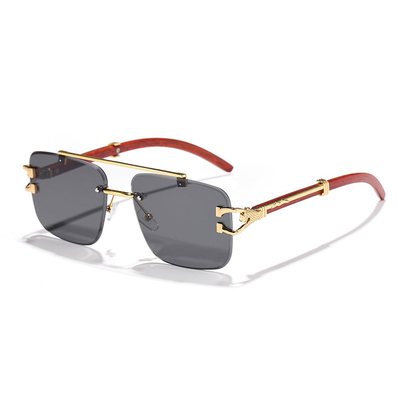 Damen stilvolle quadratische Sonnenbrille mit luxuriösem Metallrahmen Karnz