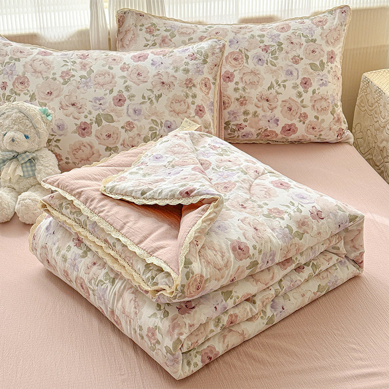 Blumenmuster Quilt Decke