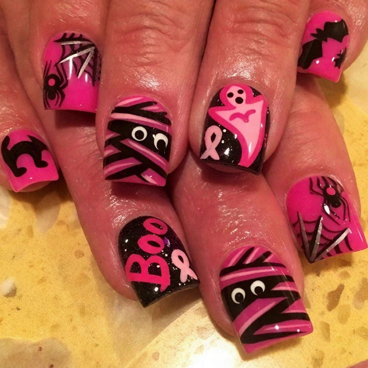 Kreatives Themen-Press-On-Nagelset Karnz