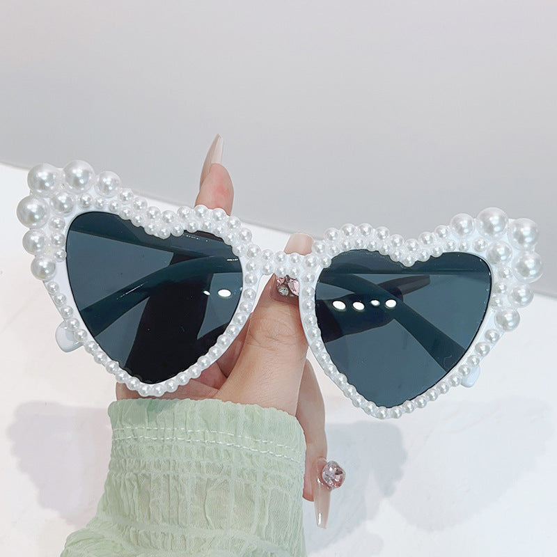 Cat-Eye Perlen-verzierte Sonnenbrille Karnz
