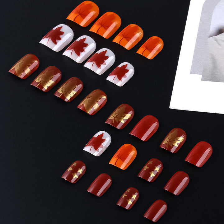 Herbstlaub Design Gel Nagelkunst Karnz