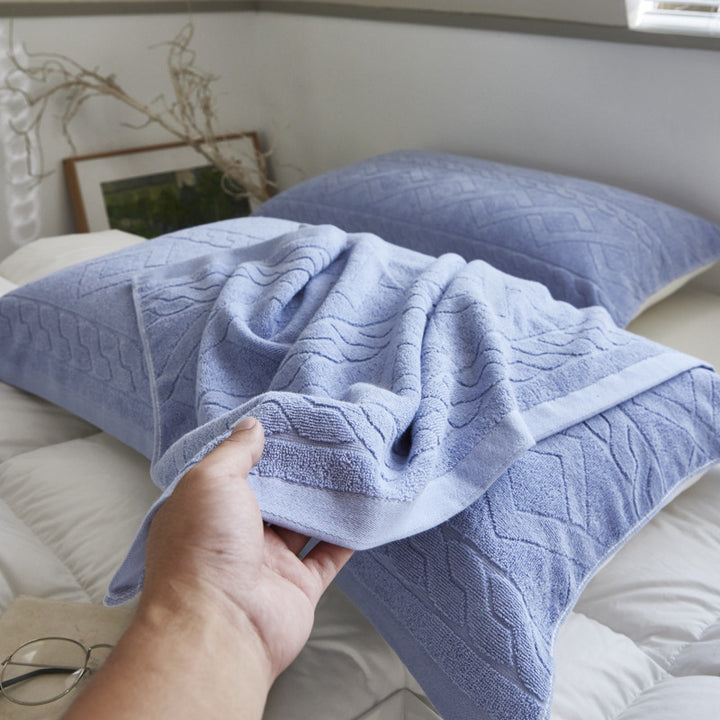 Luxus Jacquard Baumwolle Handtuch Kissenbezug Set