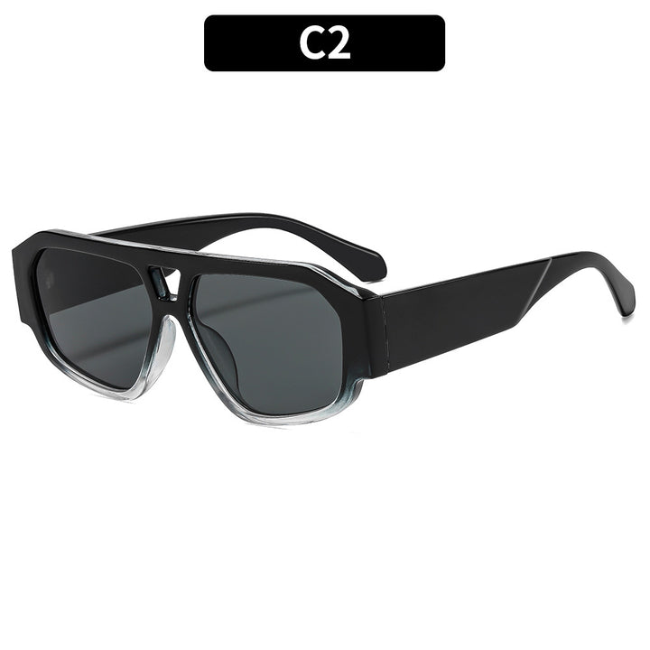 Fette geometrische Schild Sonnenbrille 1787664388