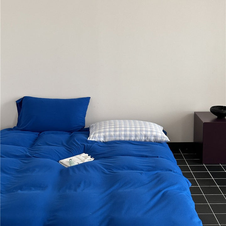 Minimalistisches Makosatin-Bettwäscheset mit extra-weicher Oberfläche und pflegeleichter Webung