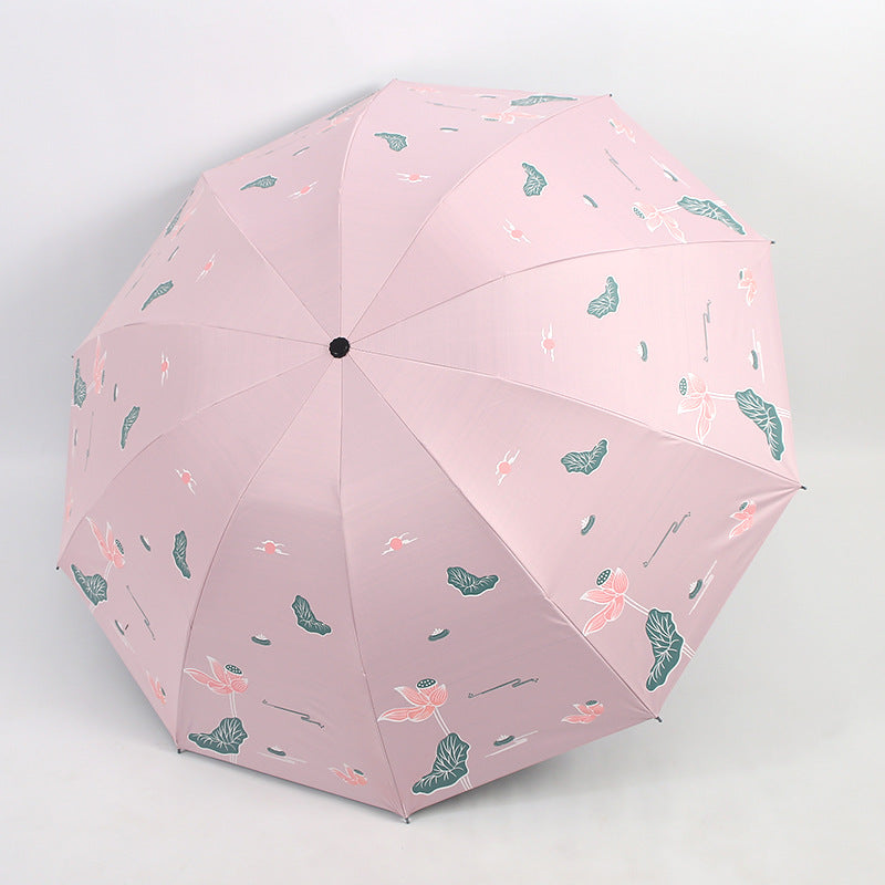 Damen Faltbarer Regenschirm mit floralen Akzenten Karnz