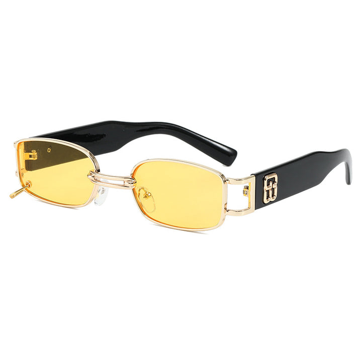 Modische Sonnenbrille mit Einzigartigem Rechteckigem Rahmen Karnz