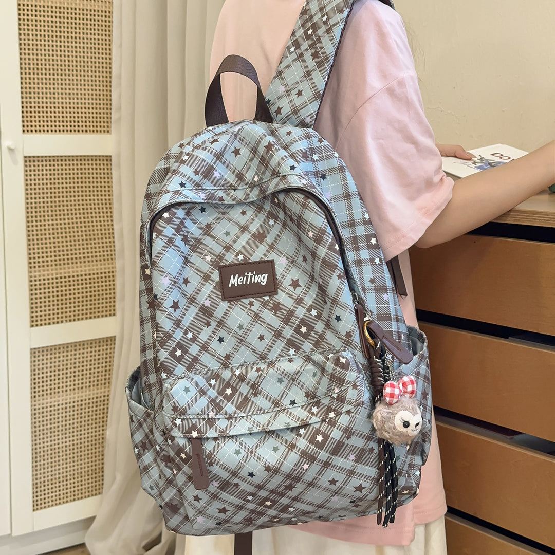 Karo-Muster Freizeit-Rucksack Karnz
