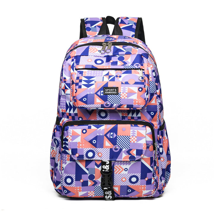 Stylischer geometrisch gemusterter Rucksack