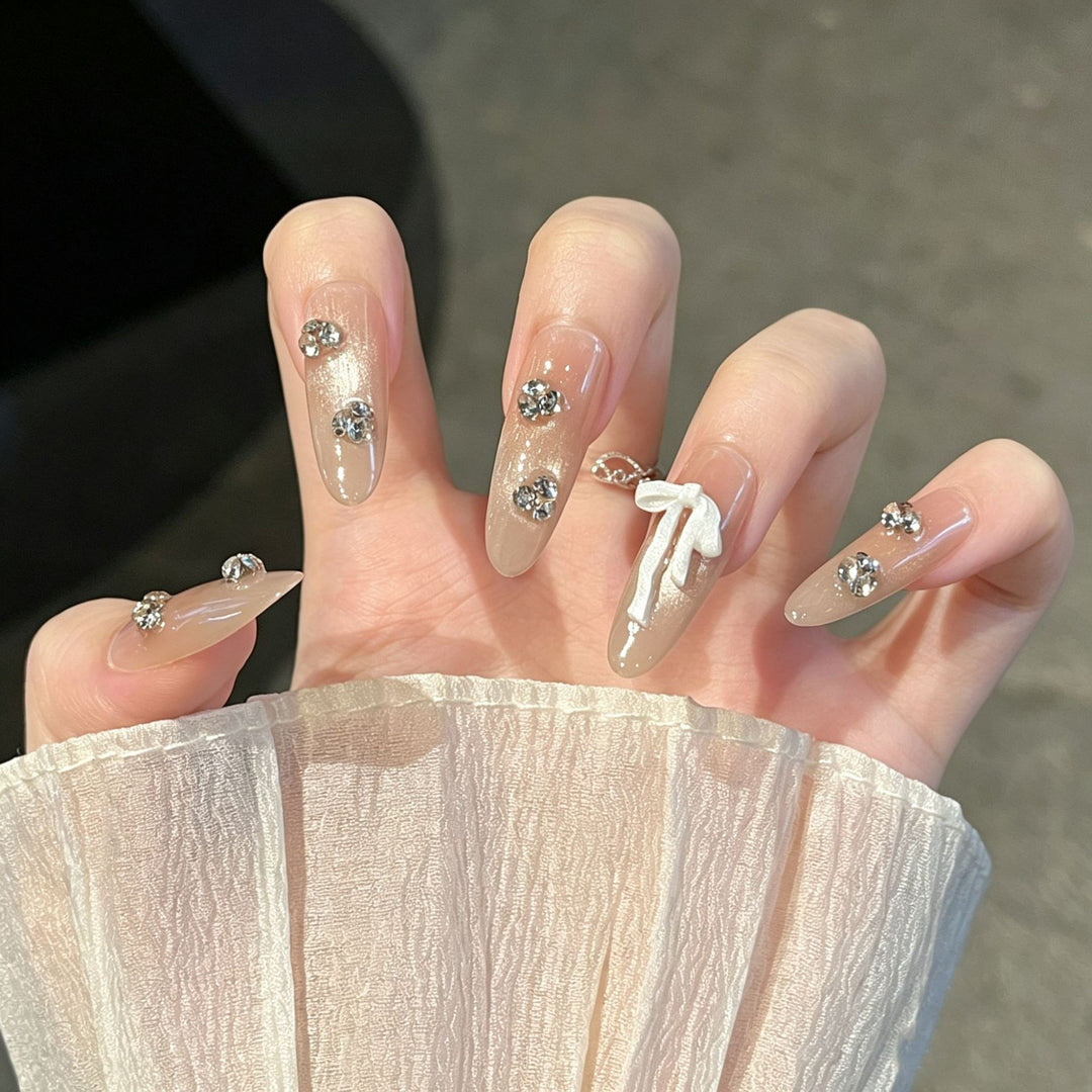 Dekorative Strass-Beschichtete Druck-Nagelverlängerungen Karnz