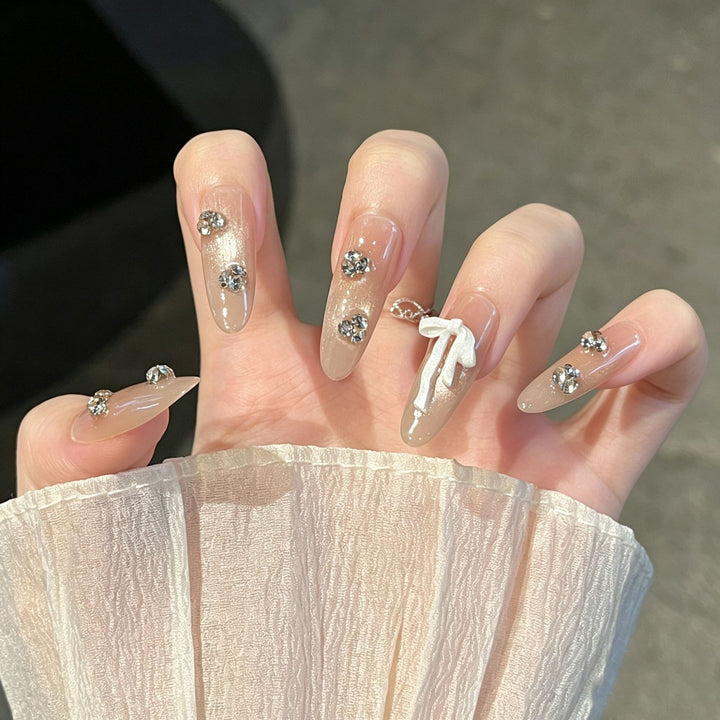Dekorative Strass-Beschichtete Druck-Nagelverlängerungen Karnz