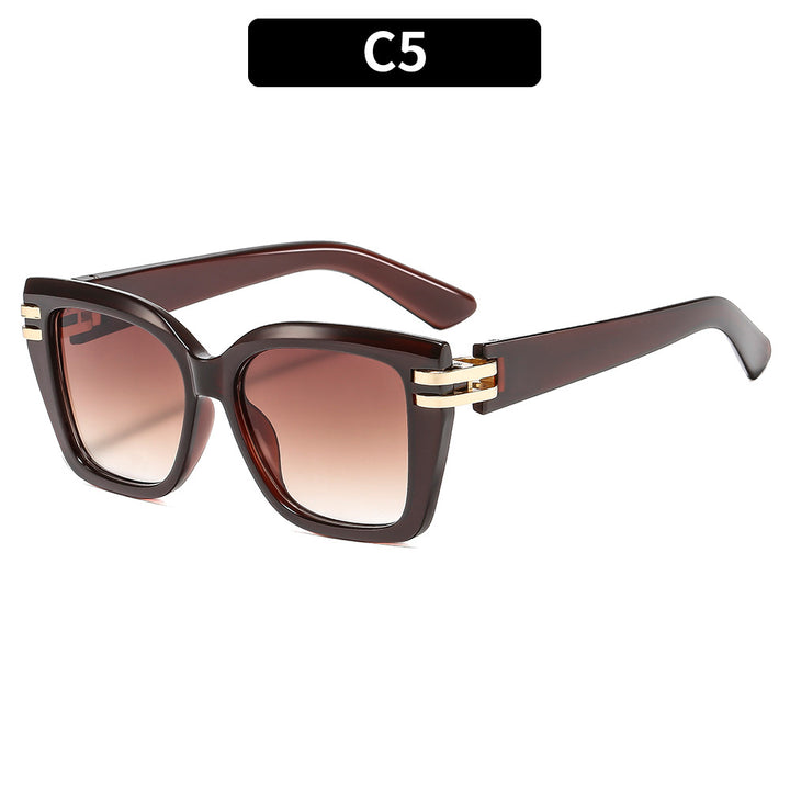 Elegante Übergroße Quadratische Rahmen Sonnenbrille  1787664505