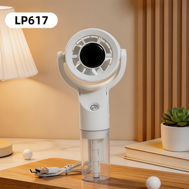 Damen Tragbarer USB-Standventilator mit kreativer Sprühfunktion Karnz