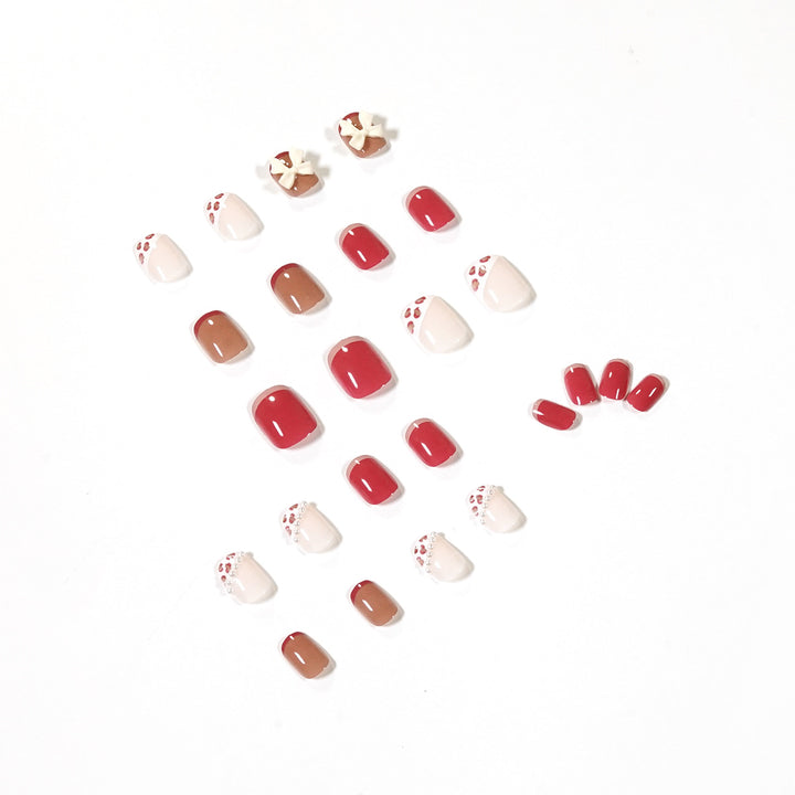 Kunstvolle Nagelkunst mit elegantem Schleifen-Design Karnz