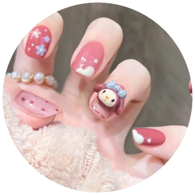 Niedliche Charakter-Themen Press-On Nagelkunst