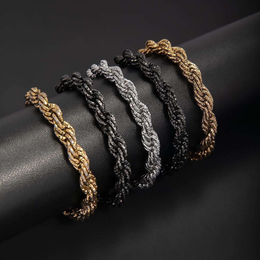 Geflochtenes Gold-Statement-Armband Karnz