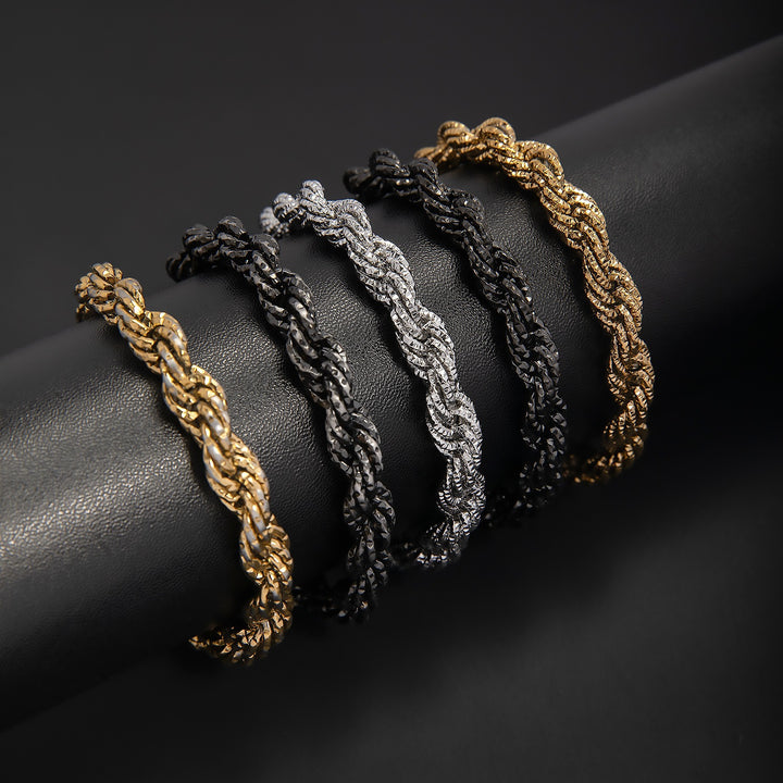 Geflochtenes Gold-Statement-Armband Karnz