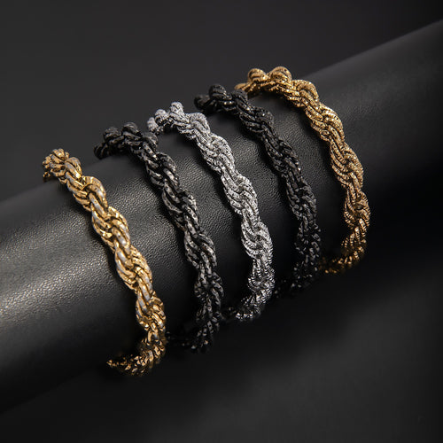 Geflochtenes Gold-Statement-Armband Karnz