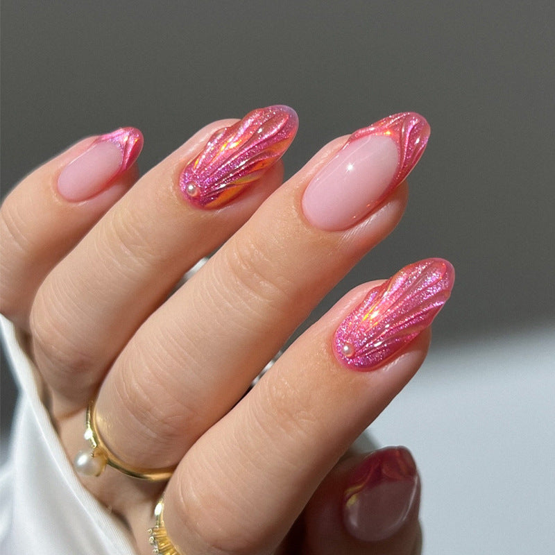 Elegantes Künstlerisches Press-On-Nageldesign Karnz