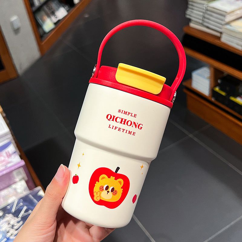 Damen praktische Isoliertrinkflasche mit integriertem Tragegriff Karnz
