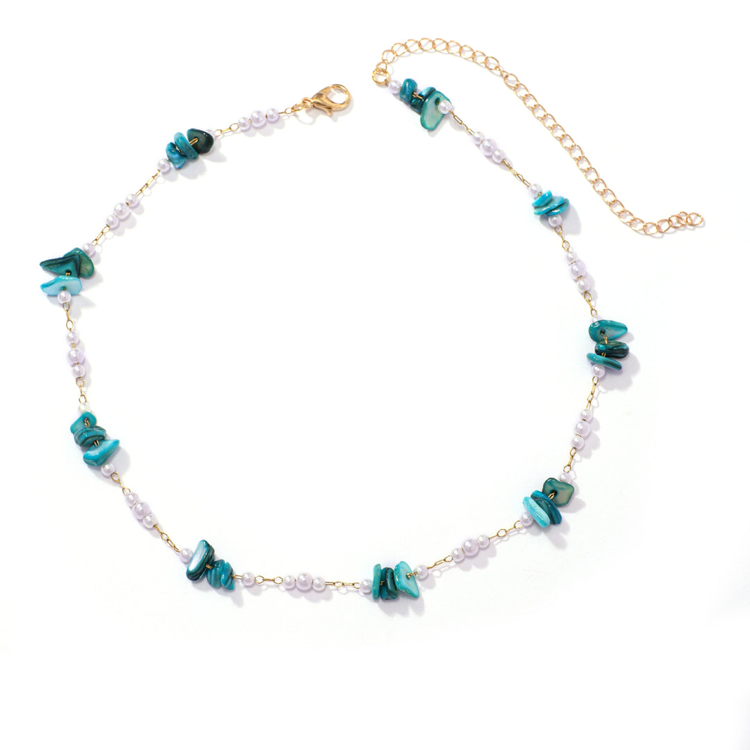 Elegante florale Perlenkette Karnz