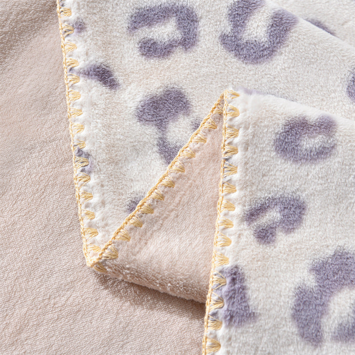 Luxus Leopardenmuster Fleece-Wurfdecke Karnz