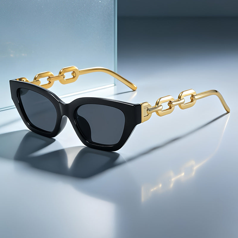Trendige Retro Katzenaus Augen Sonnenbrillen Karnz
