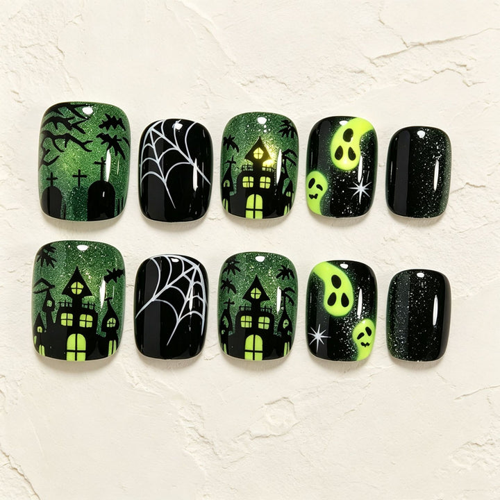 Halloween-inspiriertes Press-On-Nagelkunst-Set Karnz