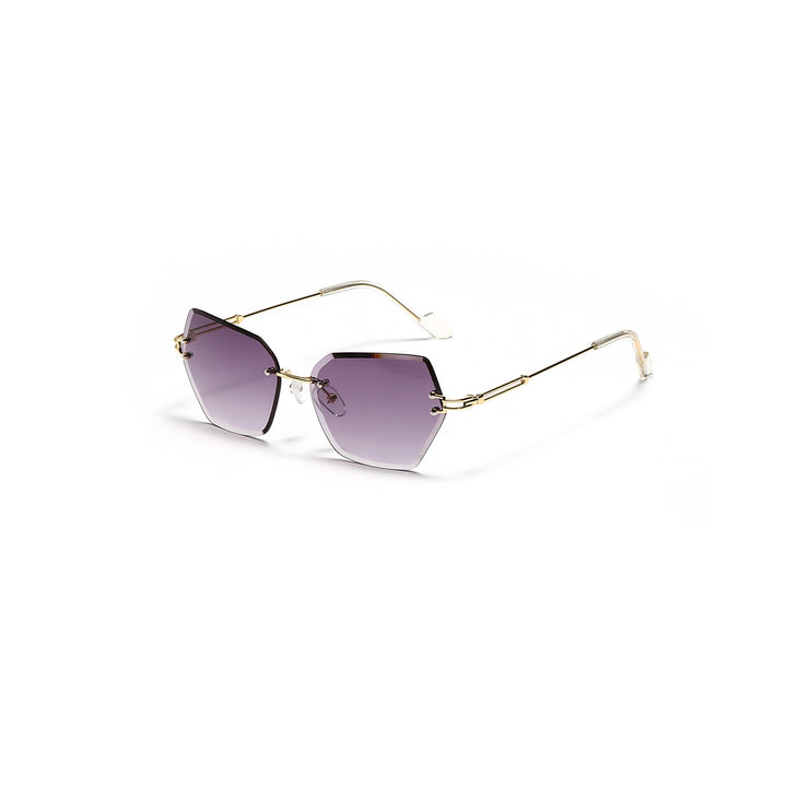 Damen moderne Sonnenbrille mit stilvollem sechseckigem Rahmen Karnz