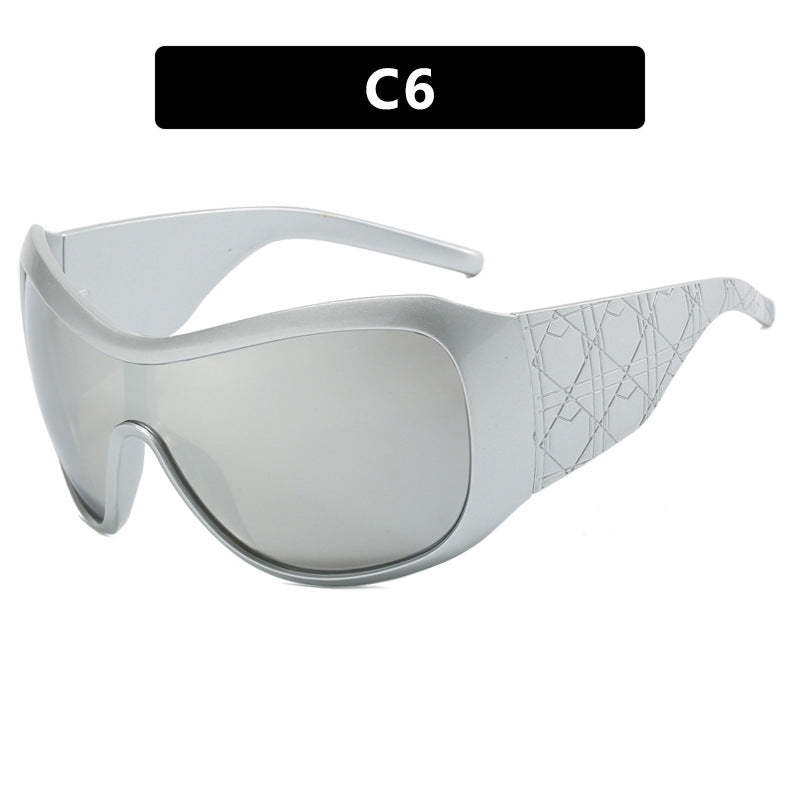 Damen Sportsonnenbrille mit breitgeschütztem Rahmen und polarisierenden Gläsern Karnz