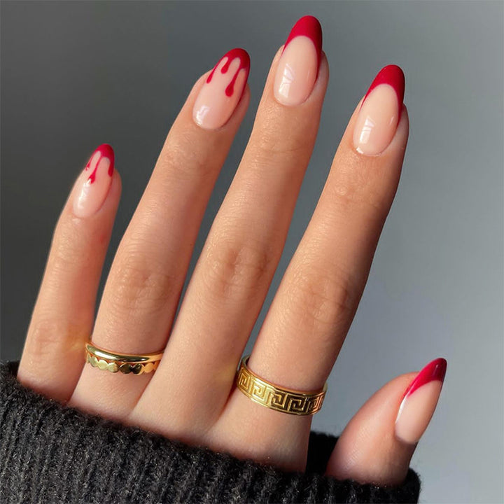 Premium Künstlerische Press-On Nagelset Karnz