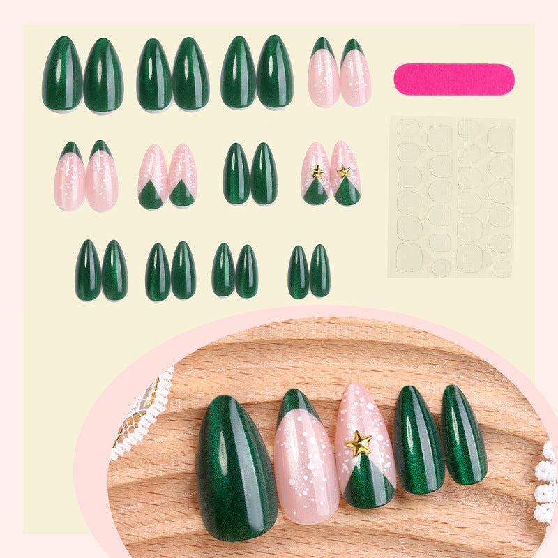 Deluxe Press-On-Nägel-Set mit von Weihnachten inspirierten Designs Karnz