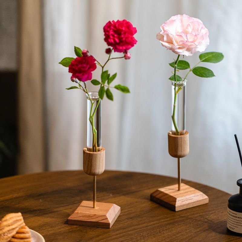 Moderner Reagenzglas-Blumenvasen