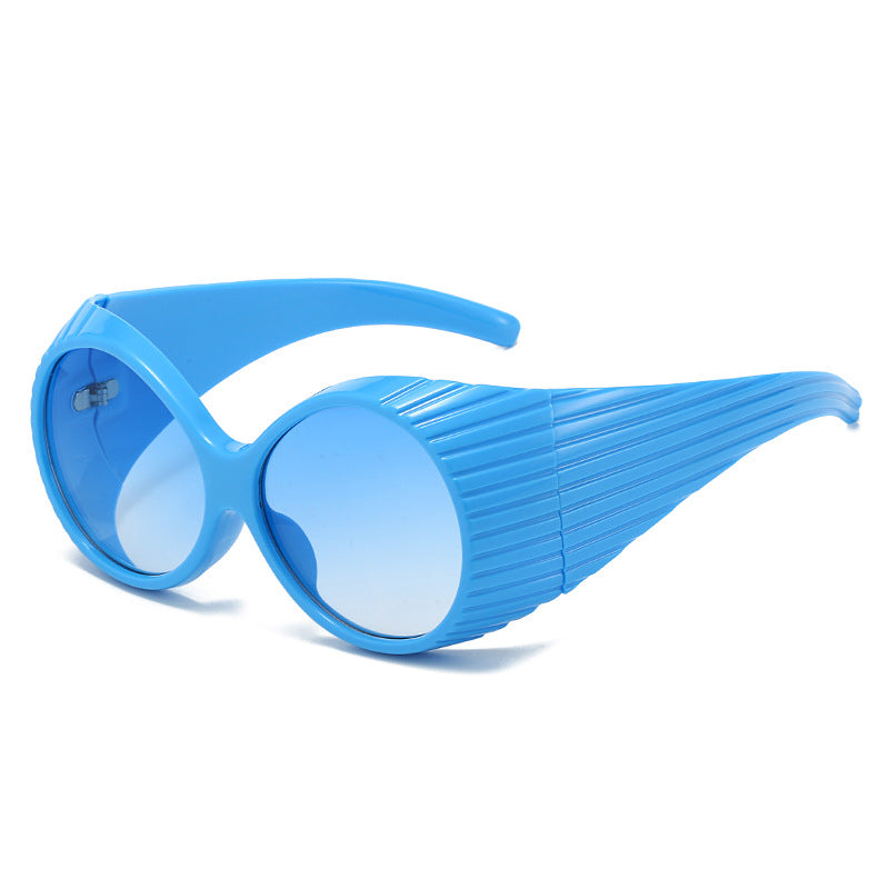 Damen Extravagante Sonnenbrille mit einzigartigem Wellendesign Karnz