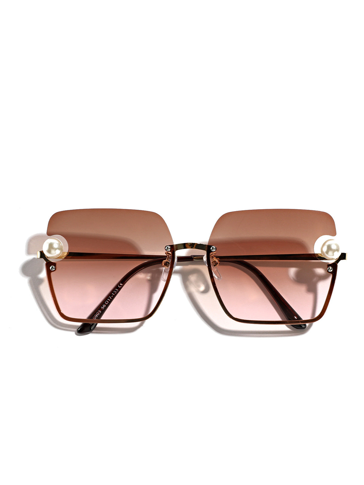 Damen quadratische Sonnenbrille mit elegantem Transparenzrahmen Karnz