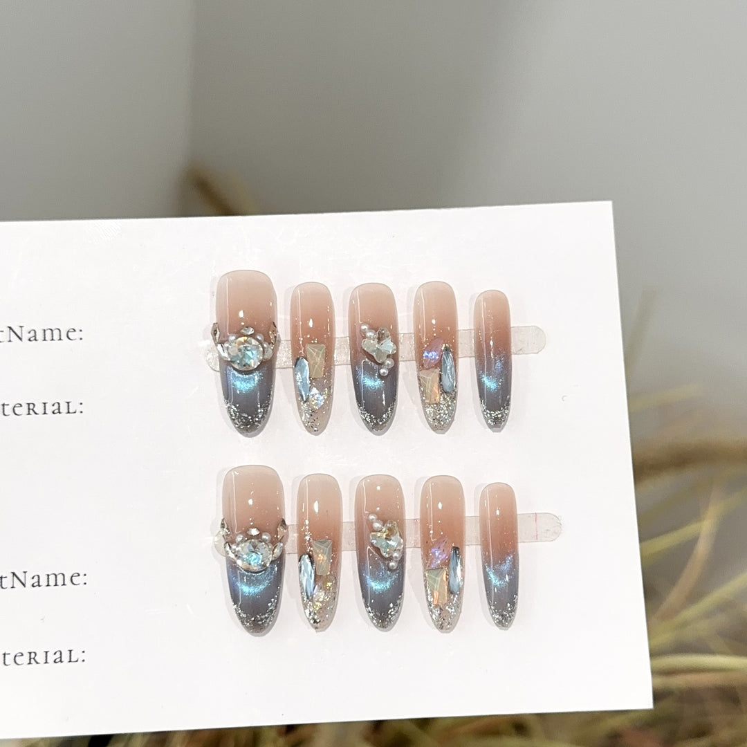 Elegante Ombre Glitter Press-On Nägel