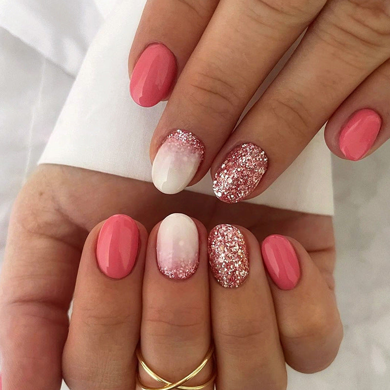 Glitzerndes Press-On Nagelkunst Set Karnz