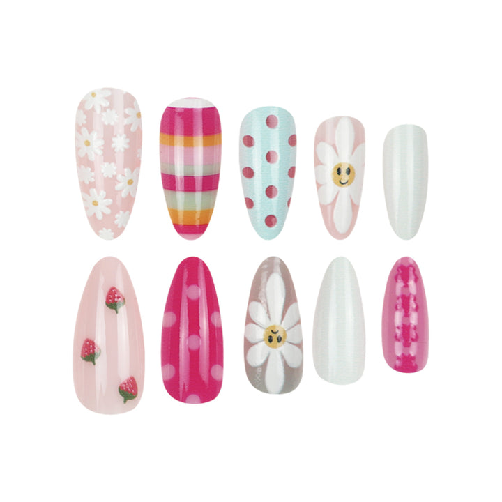 Kreatives thematisches Press-On Nagelkunst-Set Karnz