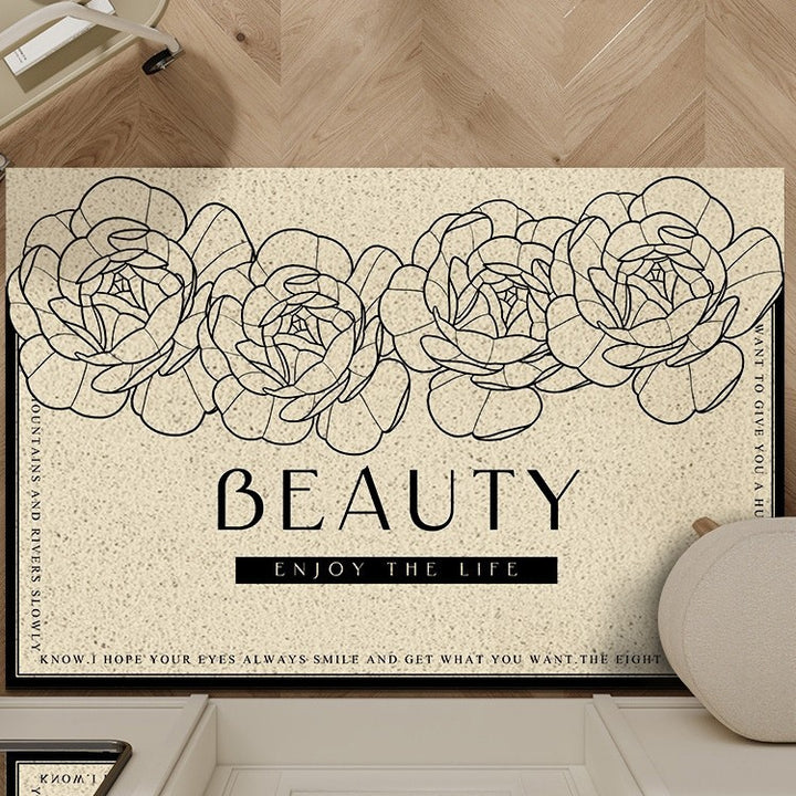 Vintage Floral Decorative Welcome Mat